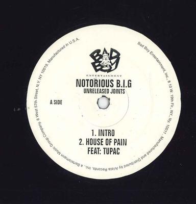 12inch Record NOTORIOUS B.I.G.  Unreleased Joints NONE BAD BOY ENTERT 1999 US Rap  HipHopRB Used