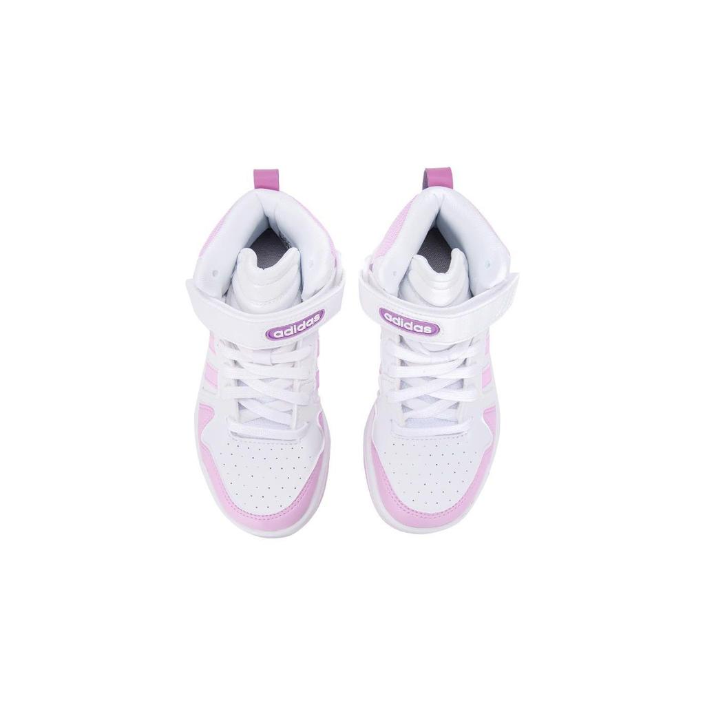 Adidas Neo Postmove Mid Comfortable Shock Absorption Wear-Resistant Breathable Mid-Top Kids Skate Shoes Kids Skate Shoes White Pink HQ4240
