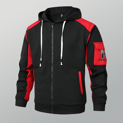 Teen Men's Cardigan Hooded Zipper Sweater Jacket Casual Fashion Trend Top