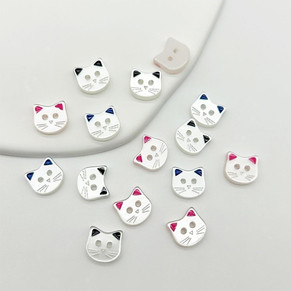 40pcs Cute Resin Cat Buttons 12mm Kitten Head Buttons Fashionable Kitty Buttons  Cardigan Sweater