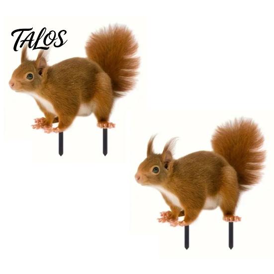 Outdoor Garden Stakes for Lawn Realistic Squirrel Stake, 2D Flat Acrylic Yard Art Weatherproof Decorative Cute Ornament Patio Pathway Decoration