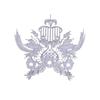 Diy Performance Clothing Decorative Iron-on Patch Sticker Embroidery Gold Silver Thread Yarn Costume Dress Geometric Applique