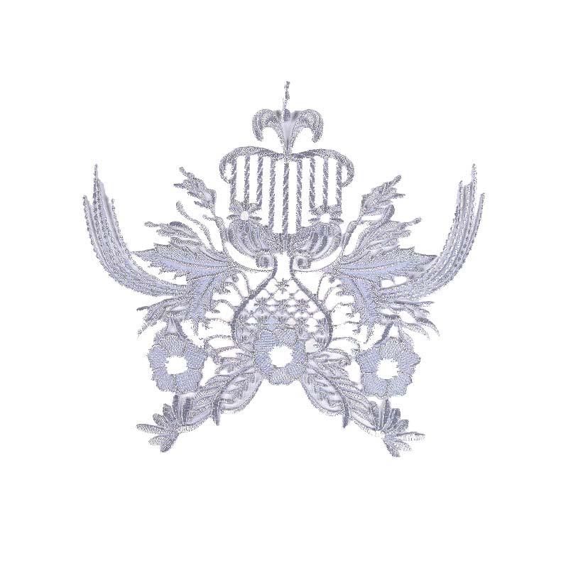 Diy Performance Clothing Decorative Iron-on Patch Sticker Embroidery Gold Silver Thread Yarn Costume Dress Geometric Applique