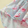 2 st Spädbarn Baby Flicka Rygglös Flamingo Romper Rem Jumpsuit Klänning +Hårband