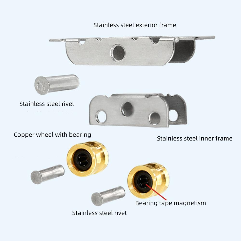 4PCS Stainless Steel Sliding Patio Door Roller Assembly  Glass Door Replacement