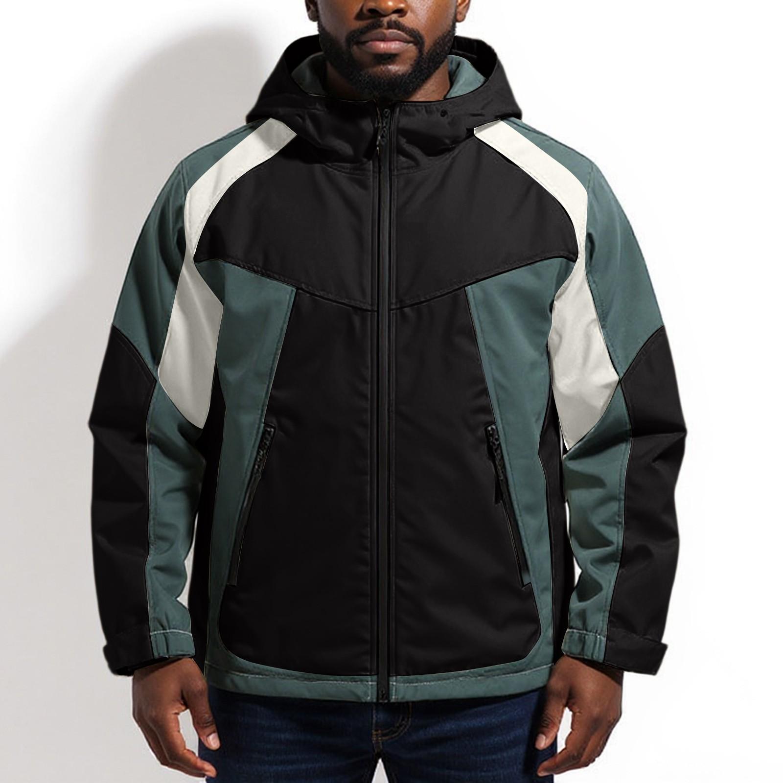 

Stand Up Collar Men s , Warm And Loose, Outdoor Solid Color, And Breathable, With Thickened Fleece L чёрный