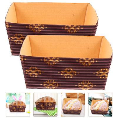 25Pcs Paper Loaf Pans Baking Molds Cake Paper Cups Stackable Grease-Proof Disposable Bread Loaf Pans for Party Baking
