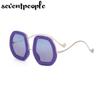 Oversized Irregular Sunglasses Women  Luxury Brand Designer Shiny Diamond Sun Glasses For Female Fashion Polygon Sunglass