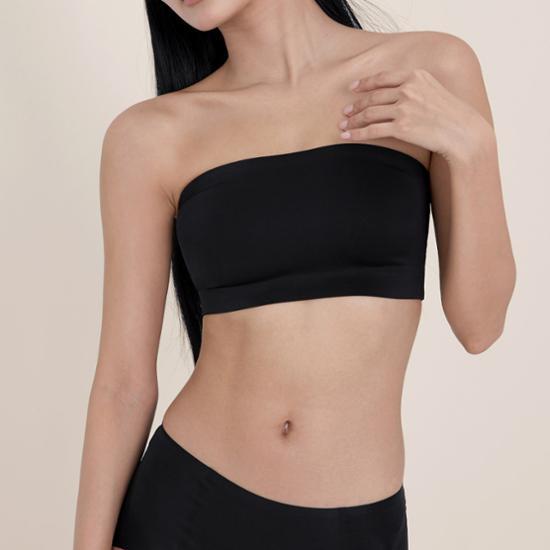 Skinny Five Sheer Bra Off Shoulder Tube Top 3colors (Black/Beige/Sand Beige)