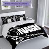 3pcs Custom Name Nash logo Set,Includes 1 Duvet Cover and 2 Pillowcases,All-season Bedroom Decor