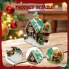 Christmas Village House Figurine Tabletop Decoration Jewelry Box Zinc Alloy Micro
