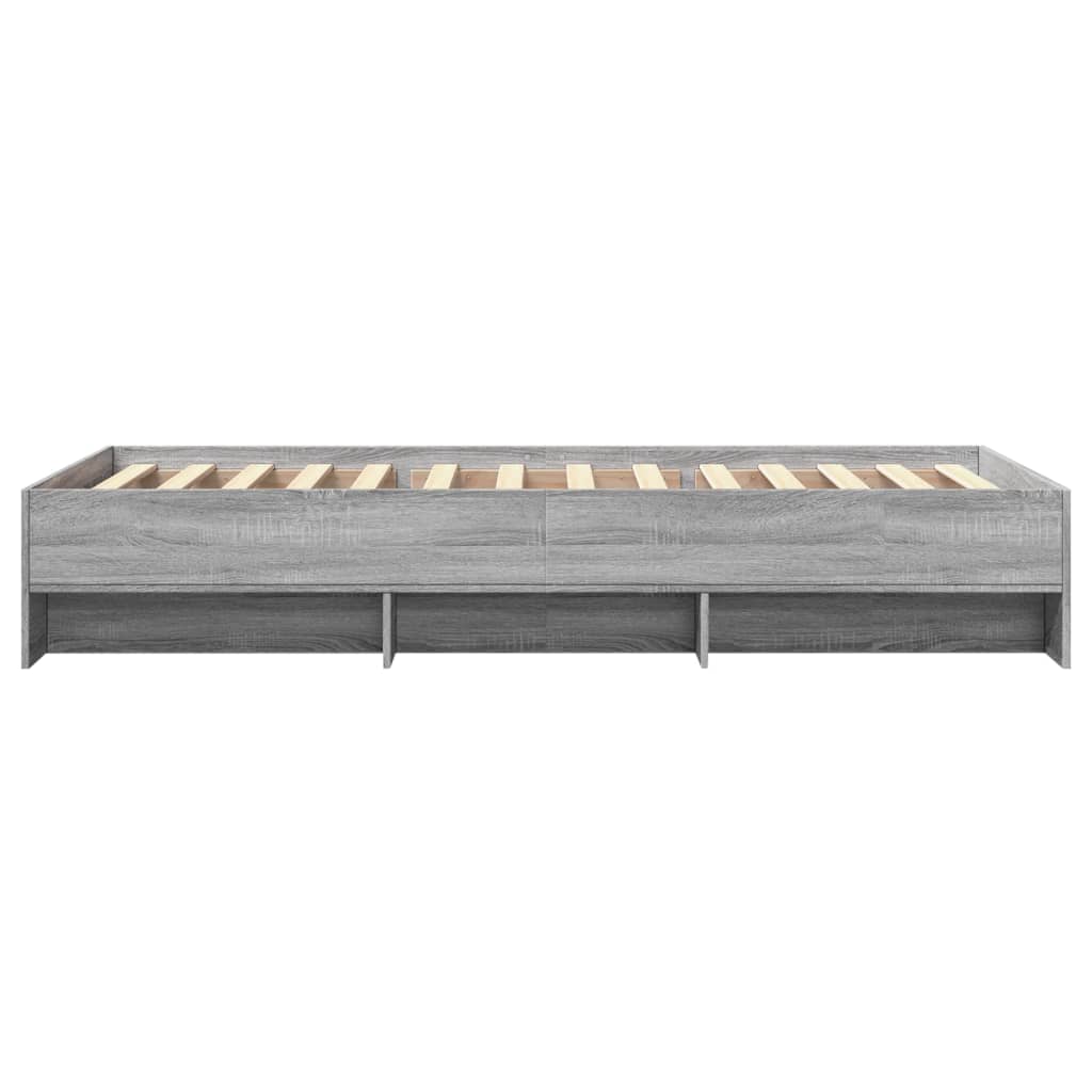 Bed Frame Grey Sonoma 75 x 190 cm Particleboard