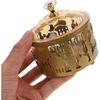 EXCEART Holiday Serving Platter Middle East Snack Tray with Cover for Eid Treats Nuts Dried Fruits Party Tea Dish Home Celebrations