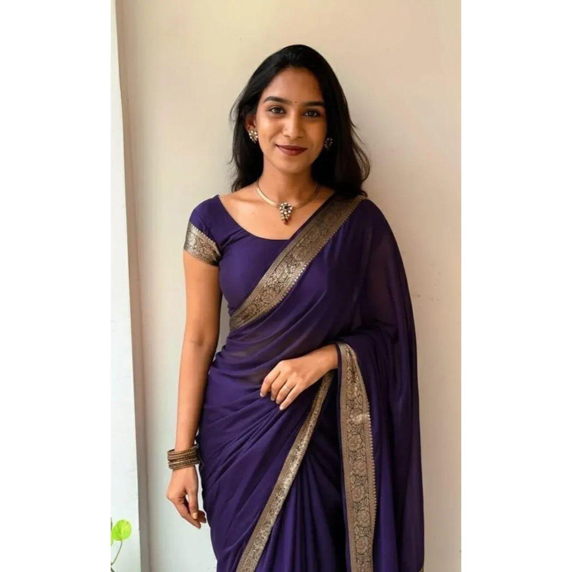New Launch Elegant Vichitra Silk Saree