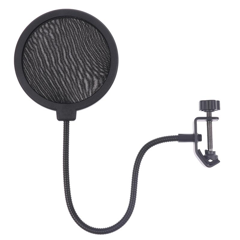 Double Layer Studio Microphone Flexible Wind Screen Sound Filter For Broadcast