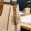 Keychain Pendant Rhinestones Inlaid Spider Design Key Chain with Anti-Oxidation Lobster Clasp Backpacks Accessory