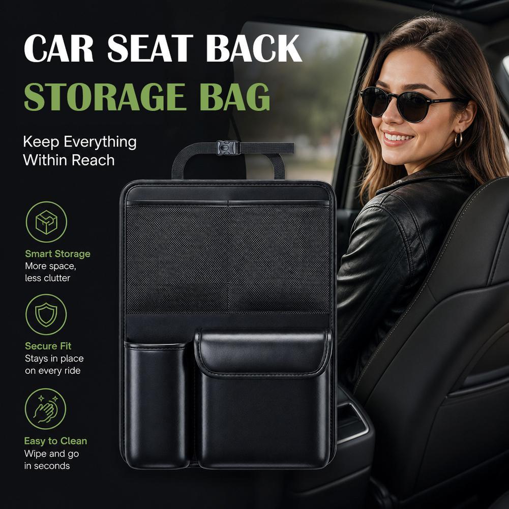Universal Car Seat Back Storage Bag Waterproof Multi Pocket Hanging Organizer Auto Rear Seat Storage Pocket Car Interior