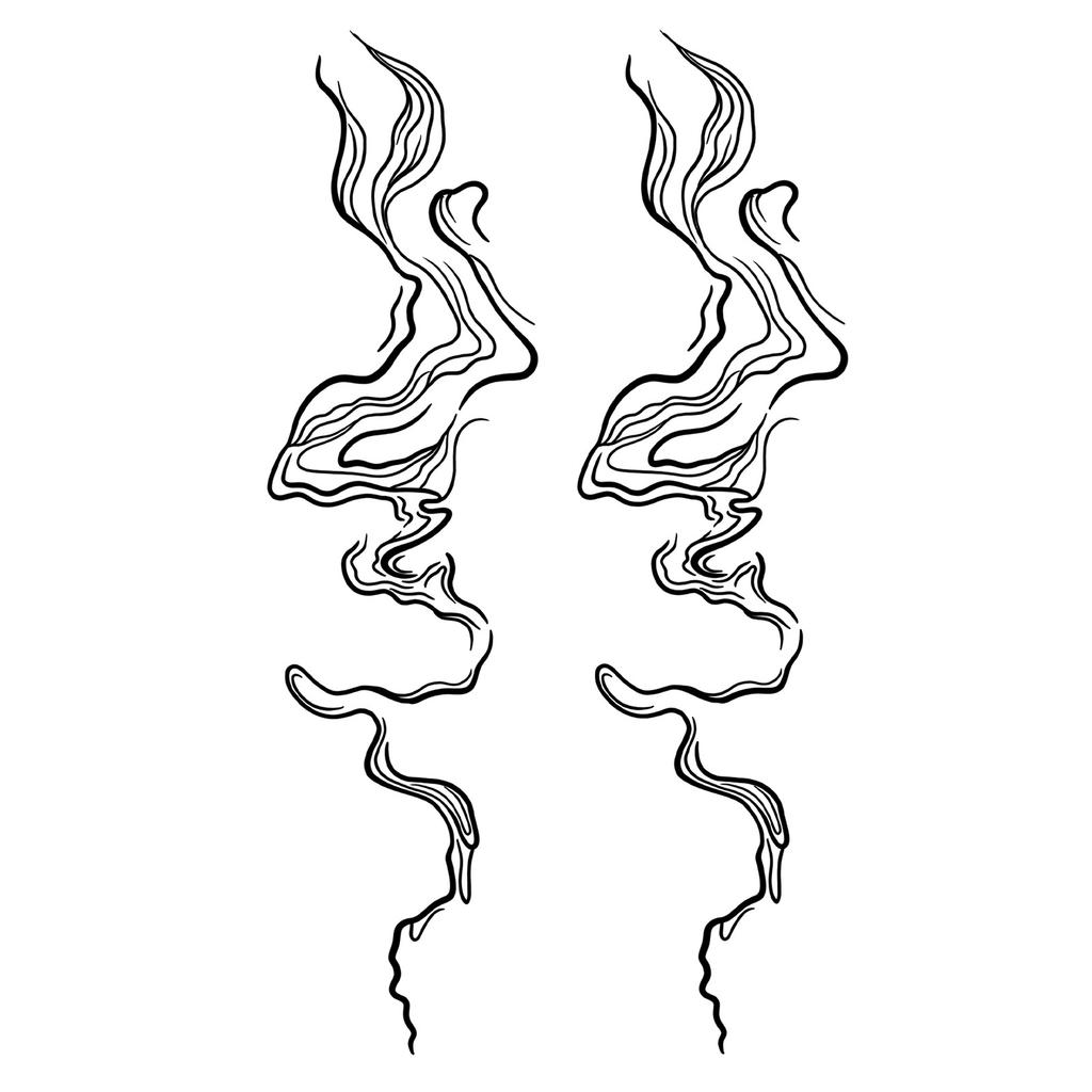 Advanced Sense Domineering Personality Thorn Totem Ribbon Sun Moon Stars Flower Lines Tattoo Sticker