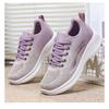 Women's Shoes 2024 Spring Casual Soft Sole Sports Shoes, Breathable Flying Mesh Shoes, Large-sized Running Shoes