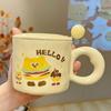 Souvenir Girls Cute Ceramic Mug with Lid Water Cup Practical Cup Kindergarten Student Gift Small Gift