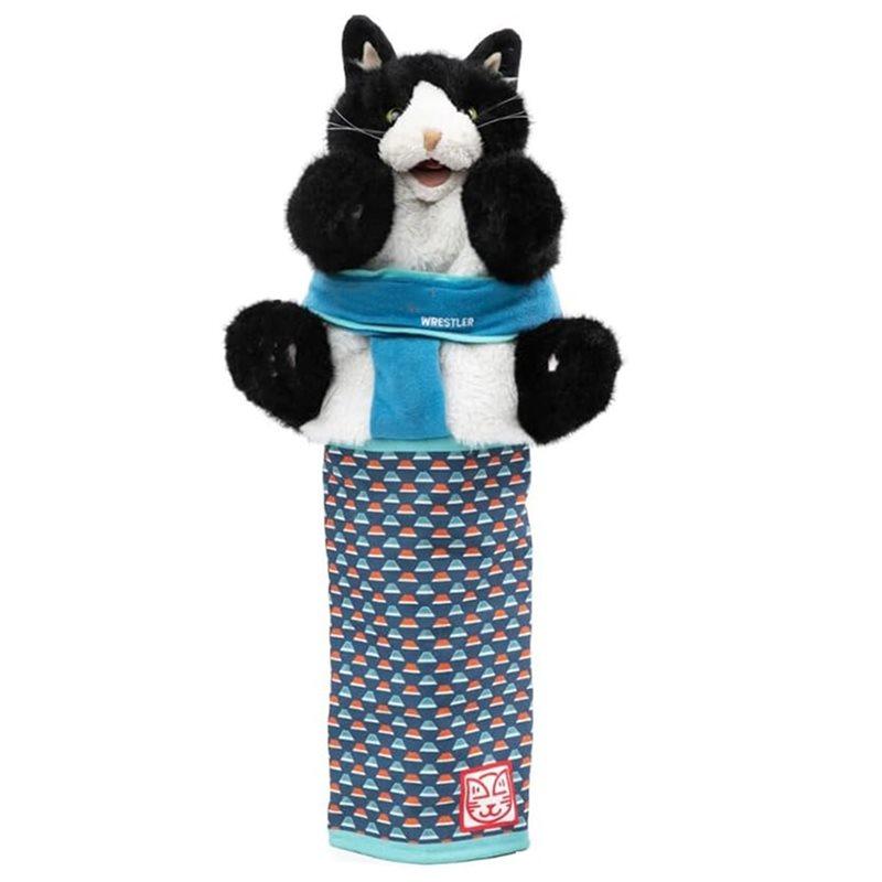 Cat Wrestling Glove Puppet -Hand Mitt For Interactive Playtime Featuring Protective Sleeve& Catnip Enrichment Wrestler