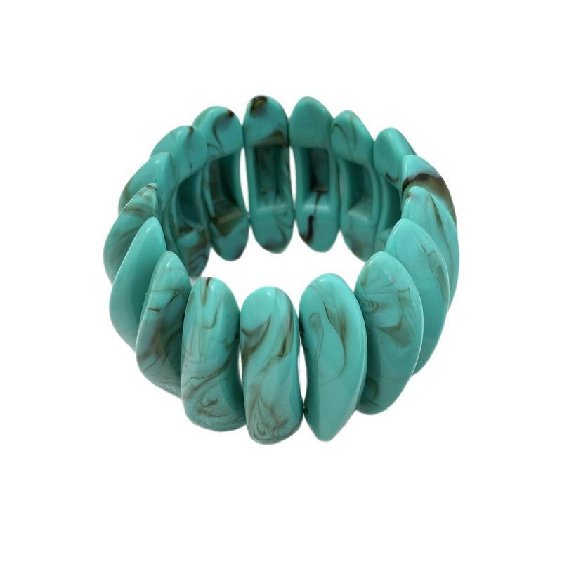 Bracelet Female special-shaped splicing Elastic resin bracelet Niche high-end smudging exaggerated jewelry