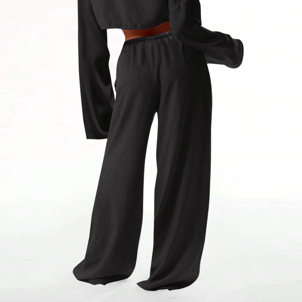 Women's Cotton And Linen Trousers Summer Loose Casual Wide Leg Pants High Waist Casual Color Trousers