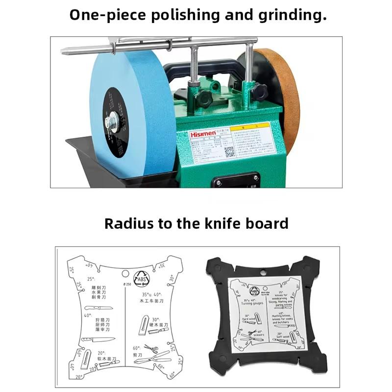 Electric Desktop Knife Sharpener 220V Low Speed Grinding Machine Water-Cooled Rotary Polishing for Kitchen Knives