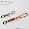 Anti-lost Paracord Lanyard Multifunctional Parachute Cord Carabiner Braided Woven Keychain  Camping