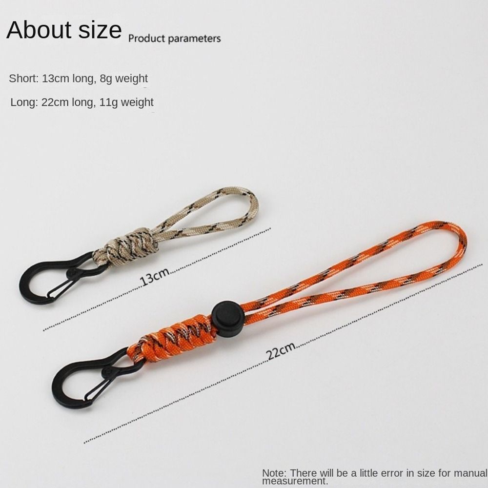 Anti-lost Paracord Lanyard Multifunctional Parachute Cord Carabiner Braided Woven Keychain Camping