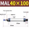 Mini Aluminum Alloy Pneumatic Cylinder - Round, Sizes 16/20/25/32/40 x 25/50/75/100/200