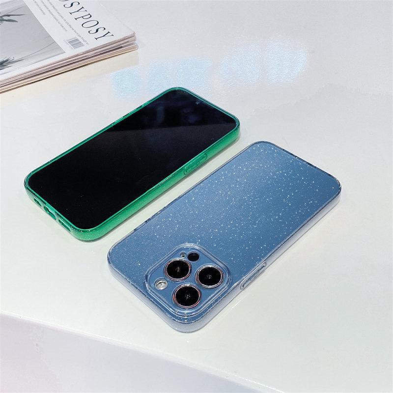 Luxusní pouzdro Glitter Jelly pro iPhone 15 14 13 12 11 Pro Max XR XS 7 8Plus SE 2020 All-inclusive pouzdra na ochranu proti pádu