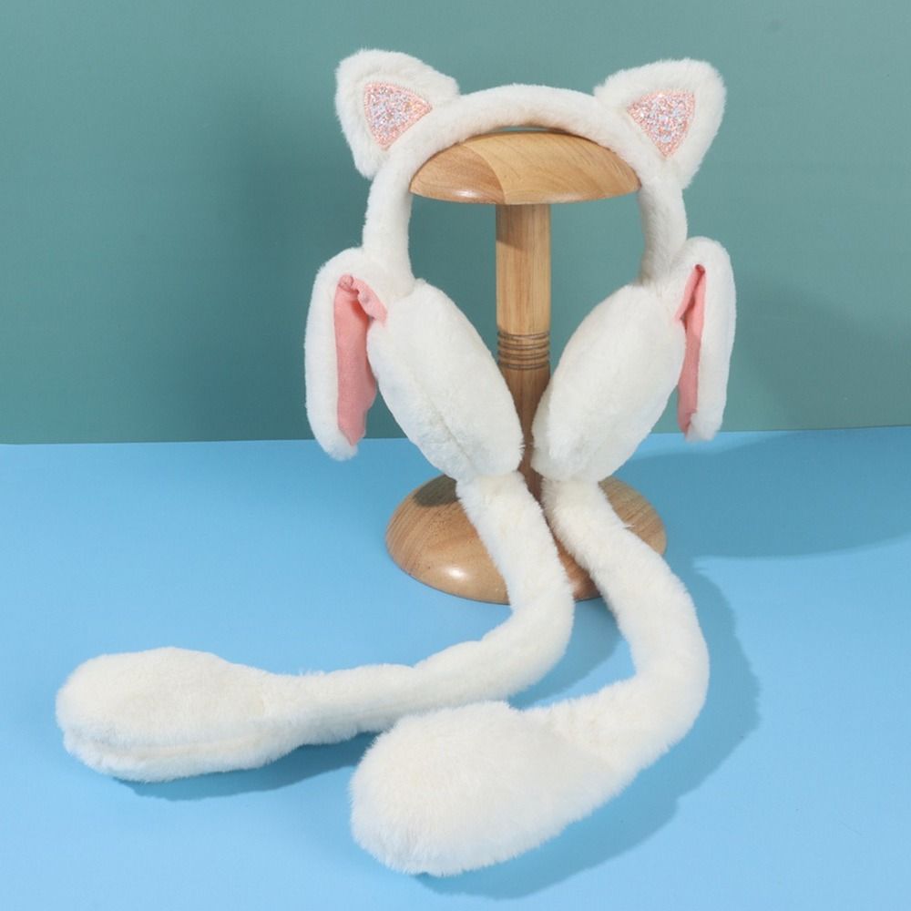 

Новые забавные плюшевые наушники-вкладыши для кошек, подвижные наушники, детские наушники-вкладыши для защиты ушей, милые однотонные зимние теплые детские наушники-вкладыши с клапаном для ушей