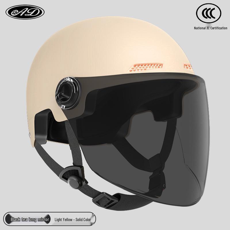Certified Electric Motorcycle Safety Helmet for Men & Women, Gray, All-Season, Sun Protection