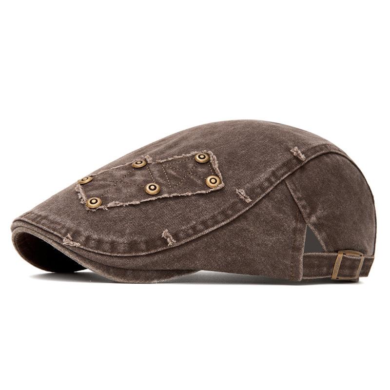 Spring Summer Cotton Newsboy Caps For Men Women Flat Painter Beret Hat Adjustable