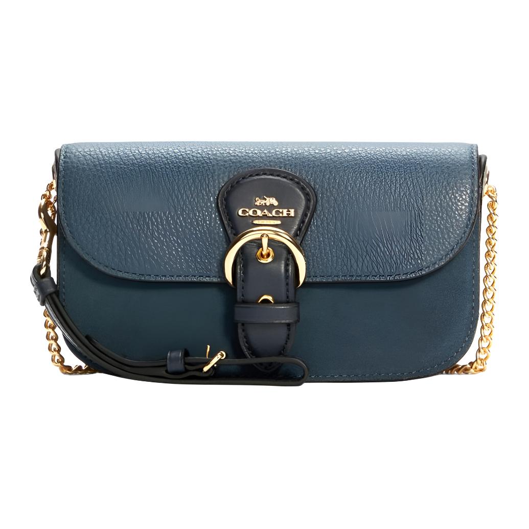 

Coach Kleo 19 Fashion Classic Leather Chain Crossbody Clutch Bag Women bags Mist-Blue C5588-IMDEI Basic Set (Bag+Dust Bag)