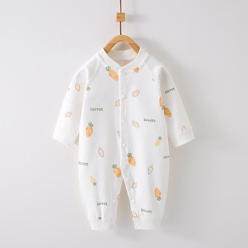 Pure Cotton Long Sleeve Baby Romper - Spring/Autumn Newborn Bodysuit & Boneless Pajamas