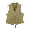 Unused KOZO Made In Japan Silk Japanese Pattern Oshima Pass Gilet Vest M Men's Used
