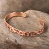 Classic Hammered Red Copper Bracelet, 9.5mm Wide, European & American Style