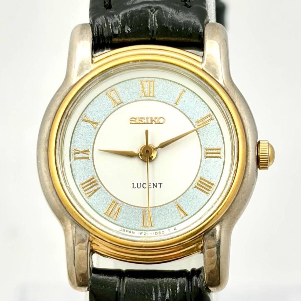 Used [New Battery] SEIKO LUCENT Ladies Watch Roman Numerals 1F21-0J80 660331 New Belt