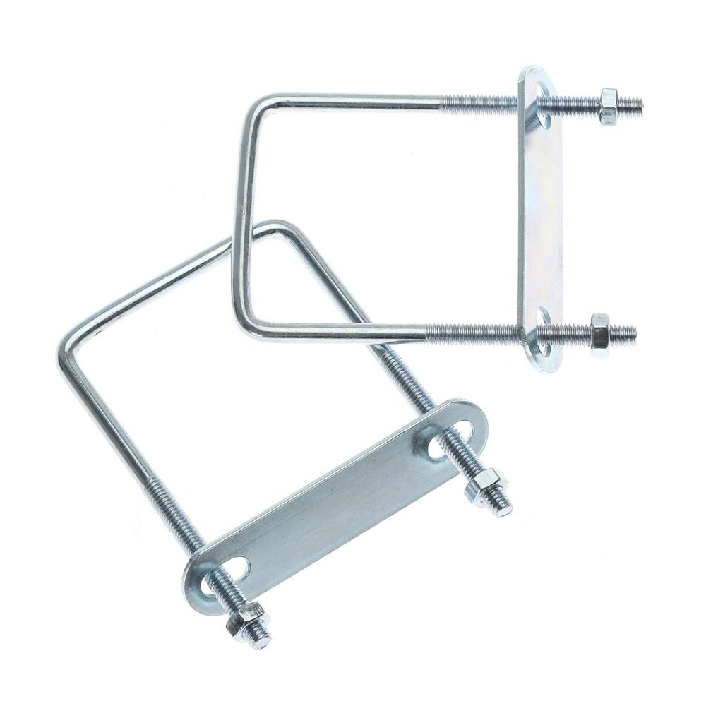 2Sets With Baffle Square Clamp Right Angle U-bolt Squa Bolt Durable Pipe U-clamp