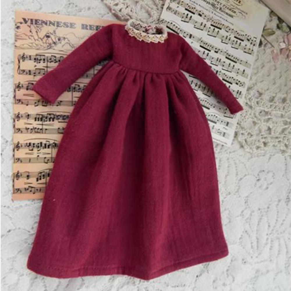 

Fashion Dolls Princess Dress Mini Long Sleeve Lace Dresses for azone ob24 Dolls For blythe Dolls 9