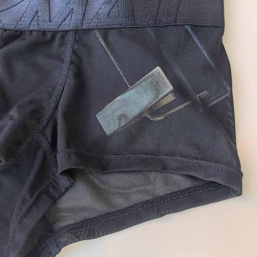 Boxer JOCKMAL da uomo, in mesh ultrasottile, traspirante, semi-trasparente, sexy, a vita bassa, tinta unita, casual, da indossare tutti i giorni, pantaloncini da allenamento