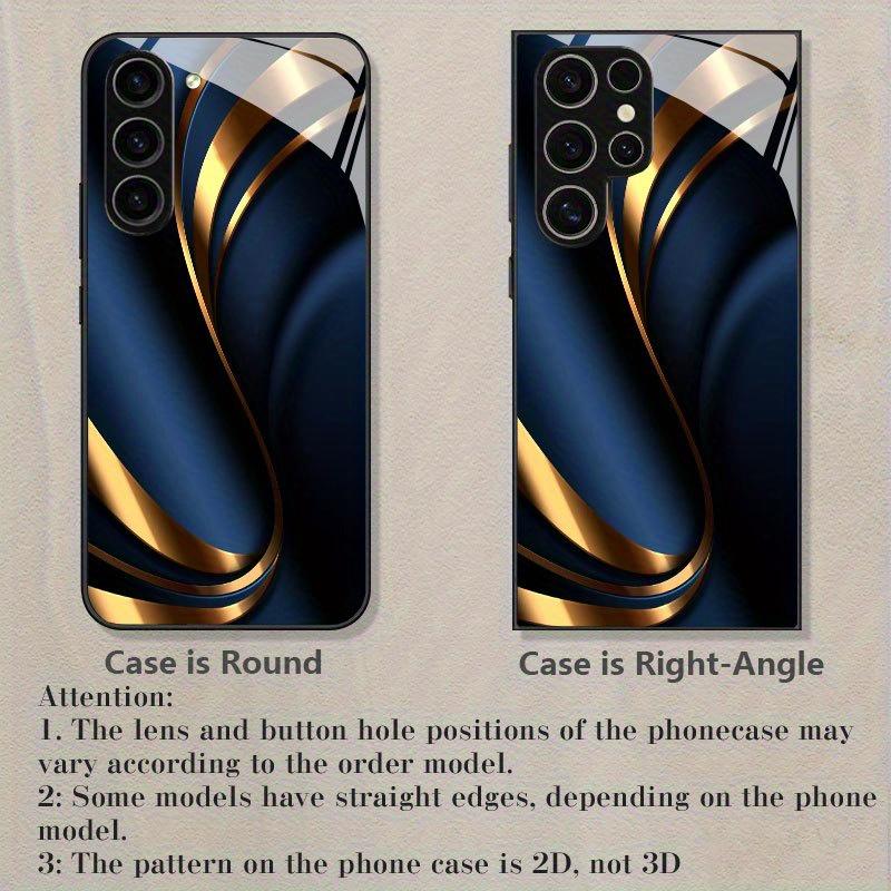 High-grade Golden Ribbon Pattern TPU Glass Phone case suitable for Samsung S26 S25 S24 S23 S22 S21 S20 and other models.