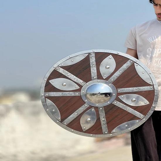 Viking Shield  Authentic Norse Warrior Shield Battle-Worn Wooden Valhalla Decor Medieval  Gift for Him