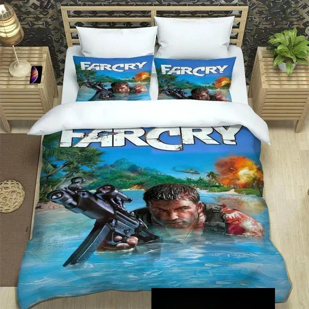 Exquisite 3D Far Cry Wallpaper Anime Game Print Bedding Set Duvet Cover Comforter Bed Youth Girls Boys Gift