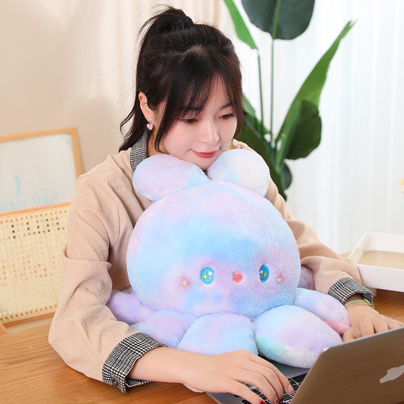 20cm Reversible Octopus Rabbit Plush Toy Stuffed Cartoon Sweet Animal Plushie Birthday Present