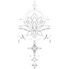 Personalità Dominante Amore Fiore Loto Spine Linea Totem Spina Mano Tatuaggio Adesivo