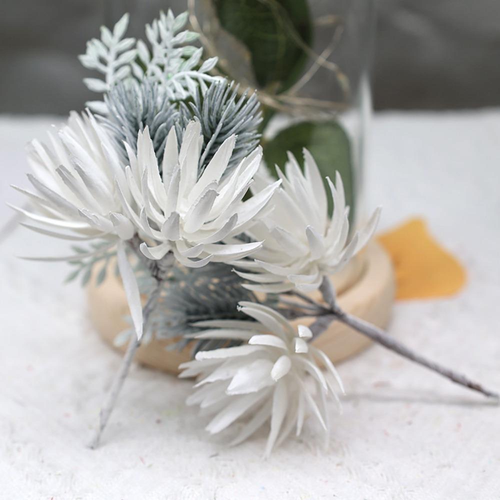 3Pcs Christmas Simulation Flower Bouquet Pine Needle Decorations DIY Handmade Materials Home Wedding Party Decorations