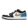 Jordan Air Jordan 1 Low top Vintage Basketball Shoes Women's Black Blue DC0774-101(Team24-)